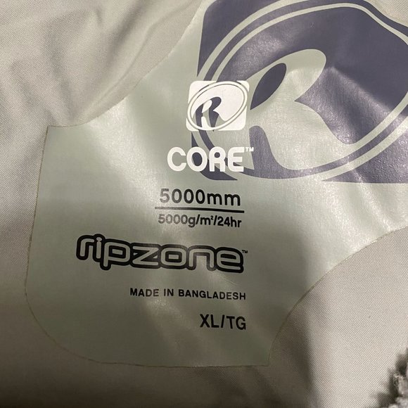 Ripzone Core Jacket Men's XL Beige Plaid Fleece Lined Full Zip Nylon Long Sleeve - Picture 3 of 16